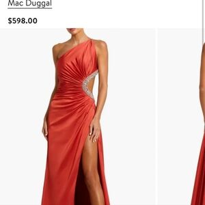 Mac Duggal Evening Gown size 8 - Burnt Orange / Red